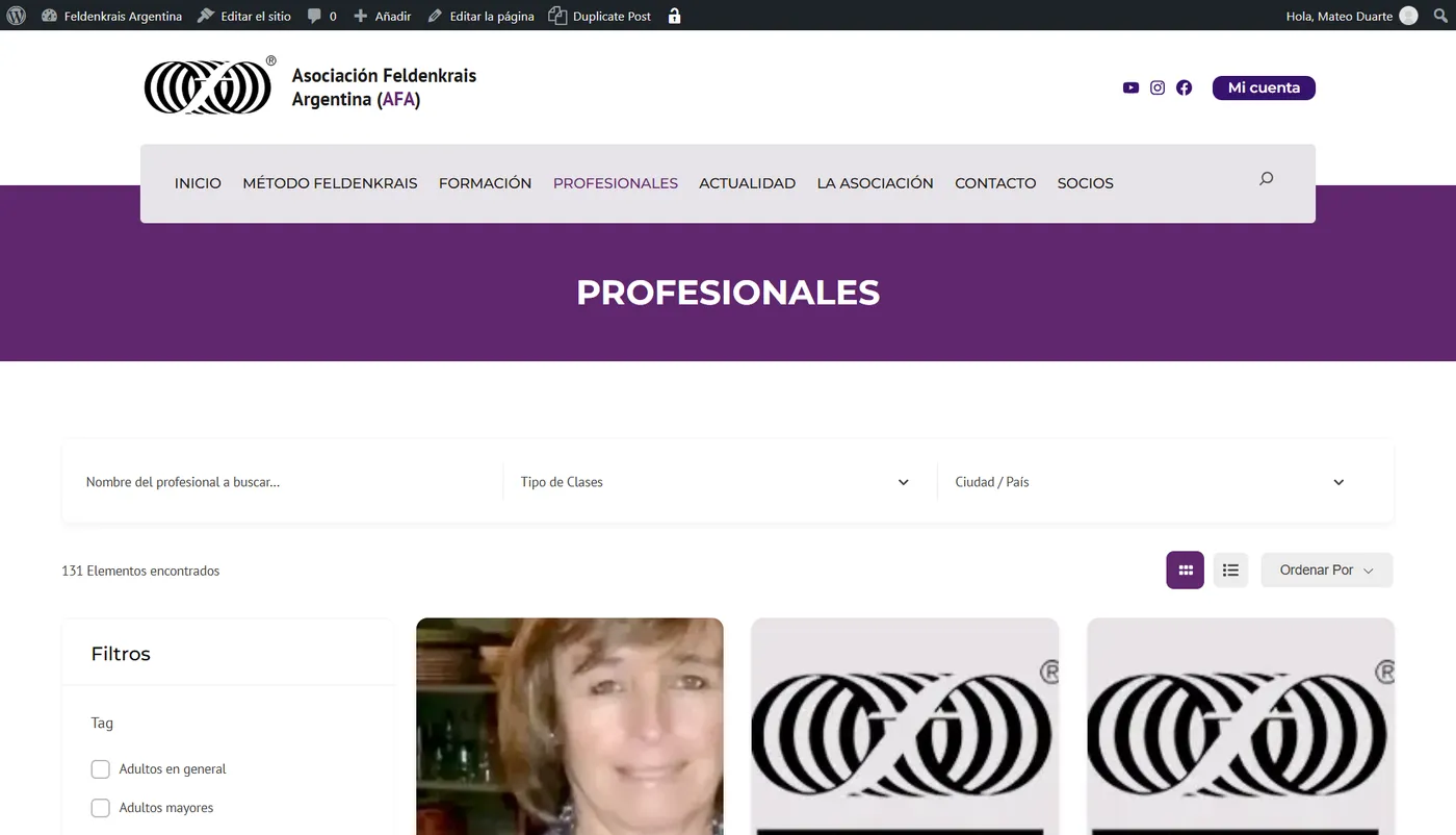 Feldenkrais Argentina screenshot