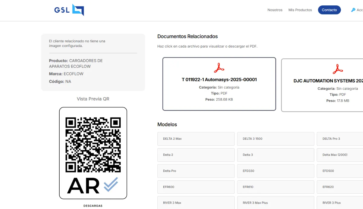 Single product page